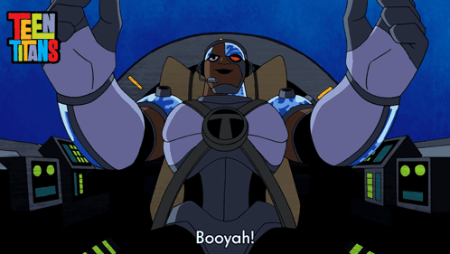 Booyah Cyborg GIF - Booyah Cyborg Teen Titans GIFs