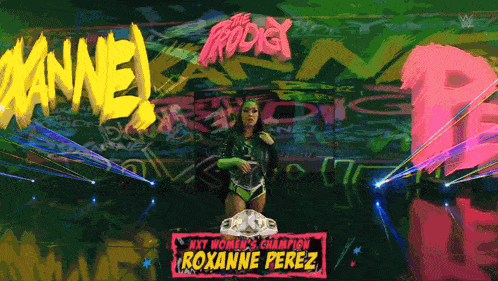 roxanne perez is the nxt women 's champion in a wrestling match