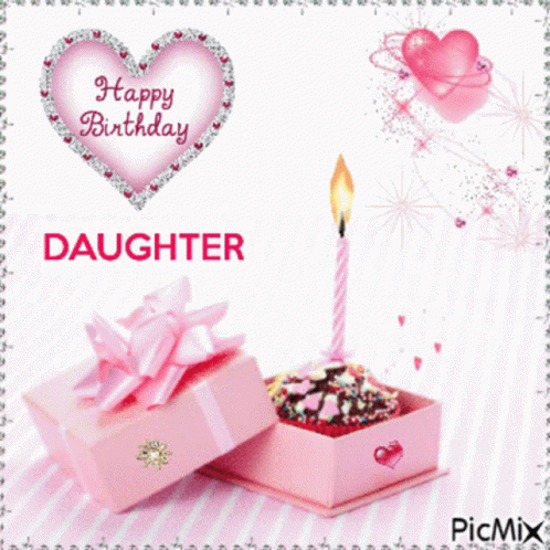 Happy Birthday Daughter GIF - Happy Birthday Daughter Candle GIFs