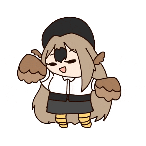 a cartoon drawing of a girl with long brown hair