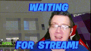 a man wearing glasses is waiting for a stream .