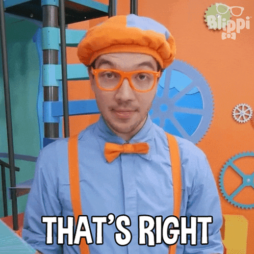 blippi says that 's right in front of a playground