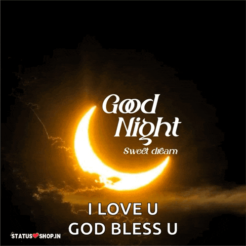 a picture of a crescent moon says good night sweet dream