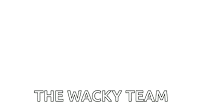 a congratulations the wacky team logo with stars and a smile