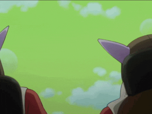 a cartoon character named goku is holding a pole