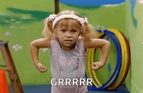 Michelle Tanner Strong GIF - Michelle Tanner Strong Flexing GIFs