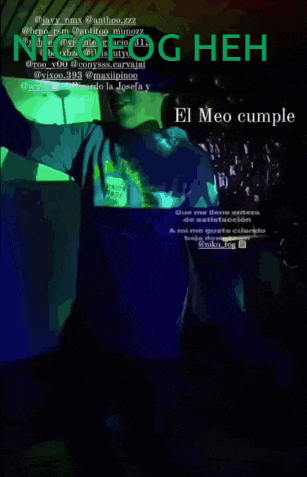 a screenshot of a video that says ' el meo cumple ' at the top
