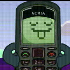 a nokia phone with a smiley face on it