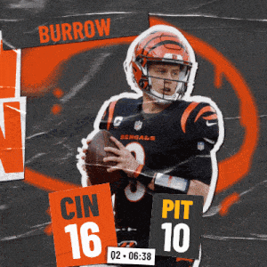 a bengals player named burrow holds a football