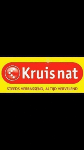 a yellow and red sign that says kruisnat