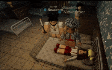 a screenshot of a video game with the name newcomer on the bottom left