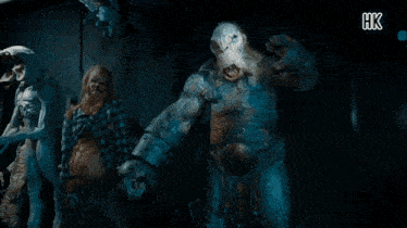 a picture of a monster with the letters x and hk on the bottom