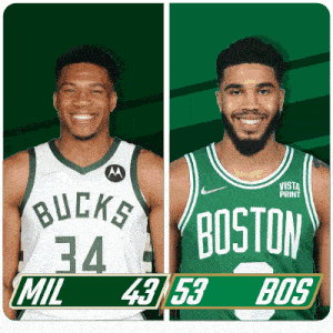 Milwaukee Bucks (43) Vs. Boston Celtics (53) Half-time Break GIF - Nba Basketball Nba 2021 GIFs