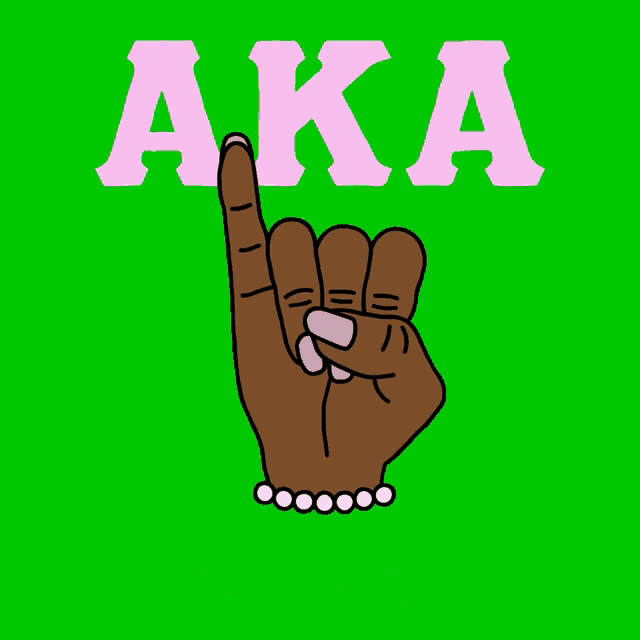 a green background with the word aka on it