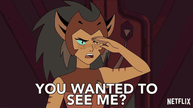 a cartoon of a cat saying you wanted to see me from netflix
