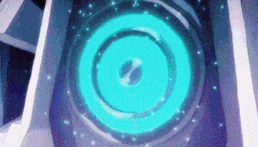 a blue circle with a white circle in the middle