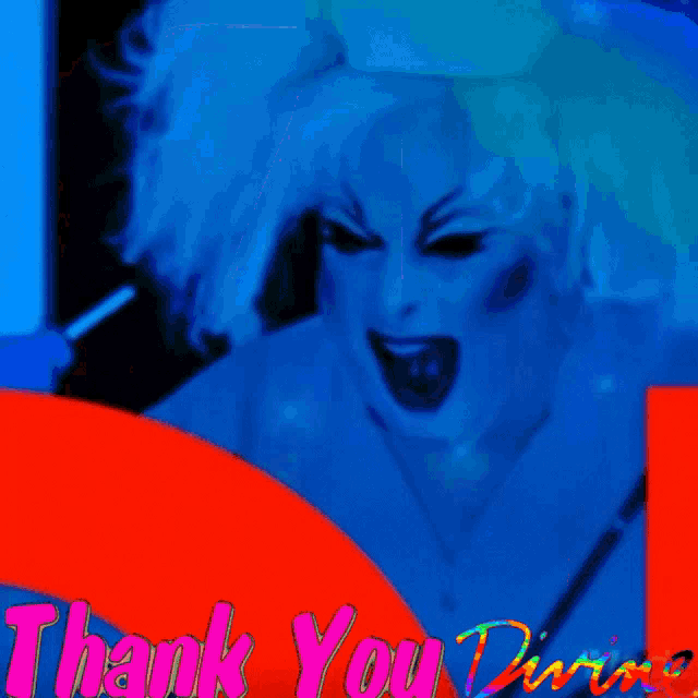 a poster that says divine and thank you