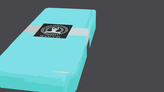 a blue box with a logo that says wys