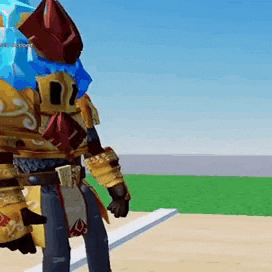 a cartoon character is standing on a baseball field wearing armor and a helmet .