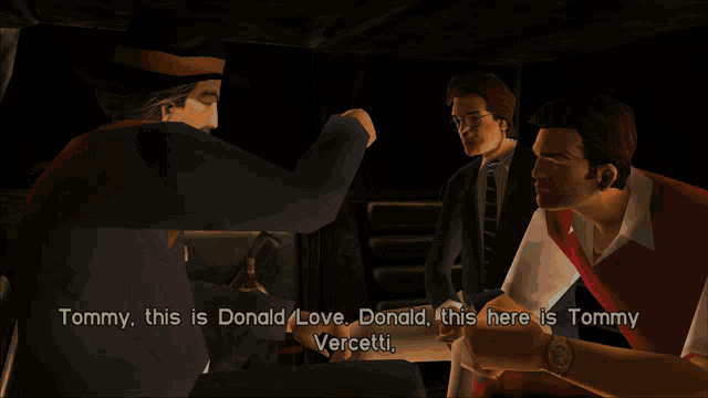 tommy this is donald love donald this here is tommy vercelli