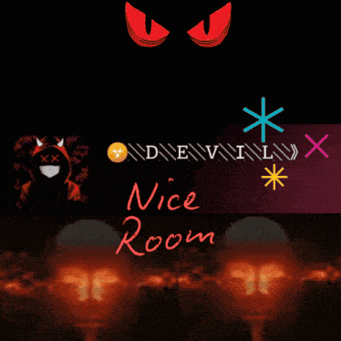 assa devil nice room and assa devil nice room are written on a black background