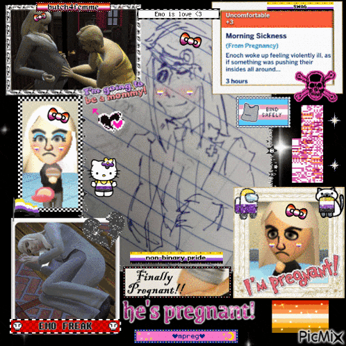 a collage of images including one that says i 'm pregnant