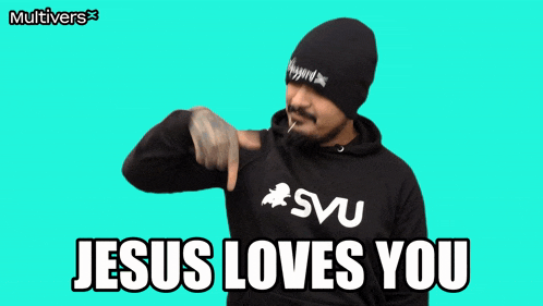 a man wearing a hoodie that says svu on it