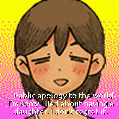 a pixel art drawing of a girl with a quote on it .