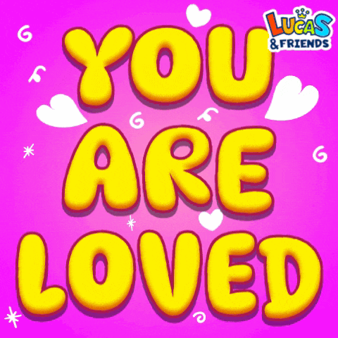 a lucas and friends greeting card that says you are loved