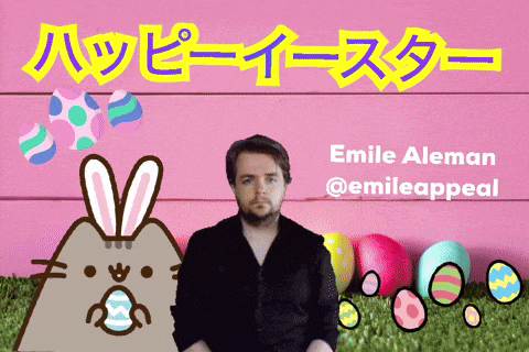 ハッピーイースター うさぎ GIF