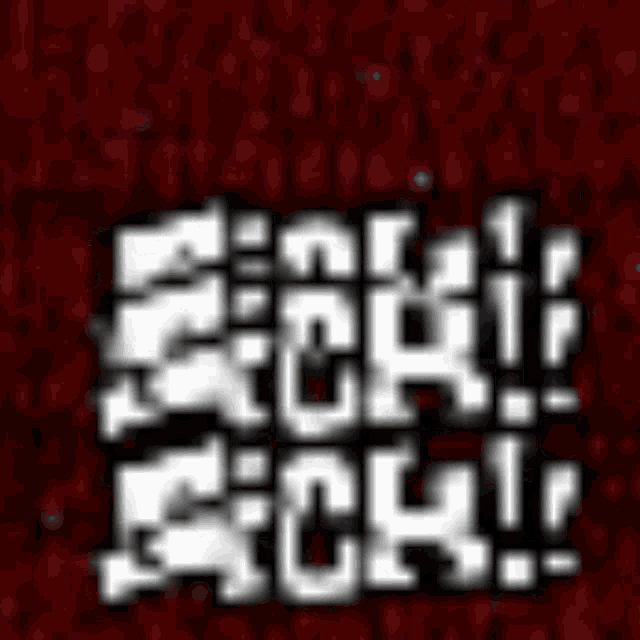 a red background with white letters that say " for fuck "