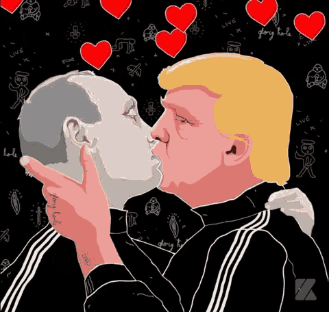 Trump Trump Kissing GIF - Trump Trump Kissing Kiss GIFs