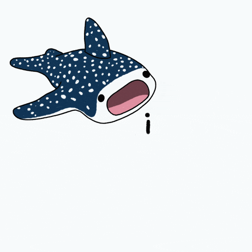 an illustration of a whale shark with the words i love you below it