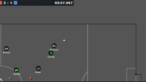 a soccer game is being played and the time is 2:39,600