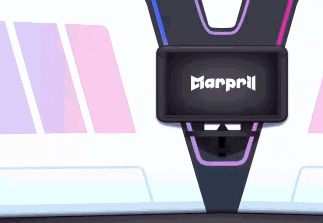 a computer monitor with the word marpril on it