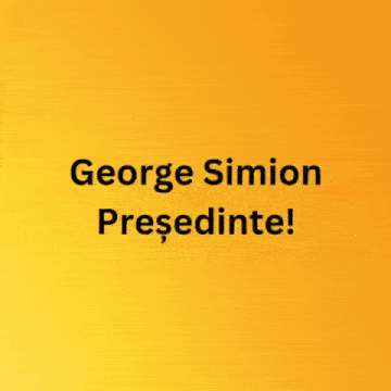a yellow sign that says george simion presedinte