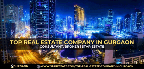 a banner advertising top real estate company in gurgaon