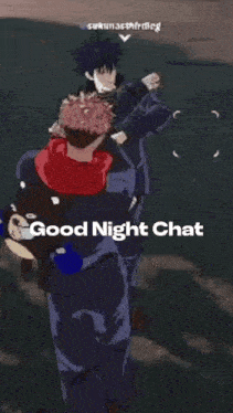 a video game character says good night chat