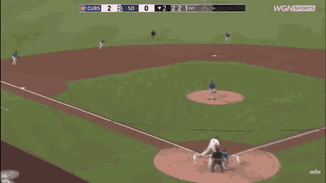 a baseball game is being played between the cubs and the chicago white sox