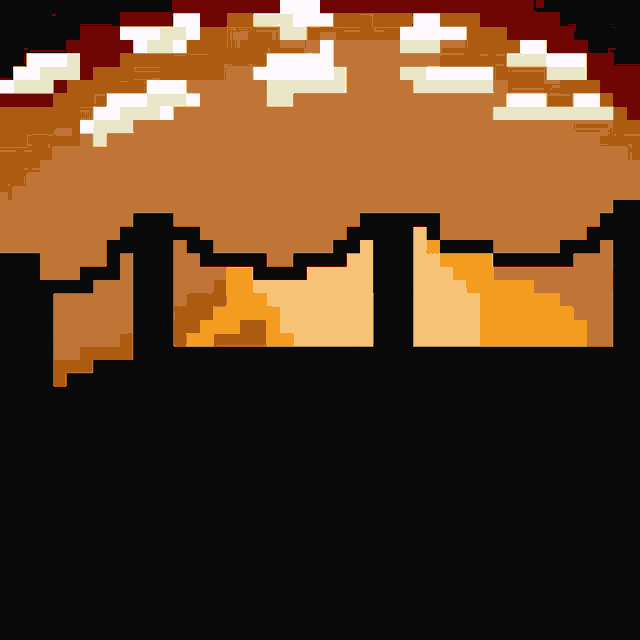 a pixel art of a sunset with a few clouds in the sky