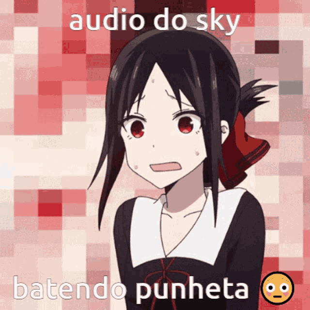 a picture of a girl with the words audio do sky at the bottom