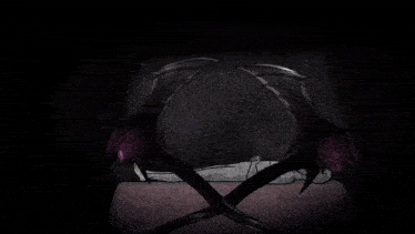 a drawing of a woman with long hair on a dark background