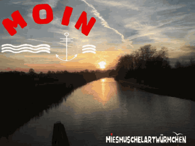 a picture of a river with the word moin written on it
