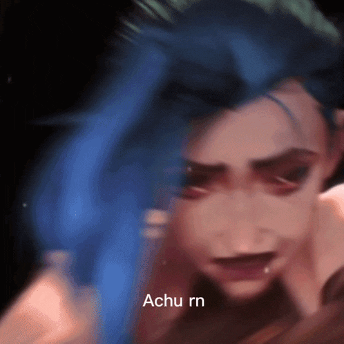 a close up of a person 's face with the words achu rn on the bottom
