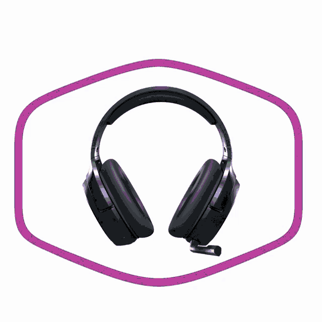 a pair of headphones with a microphone on the side