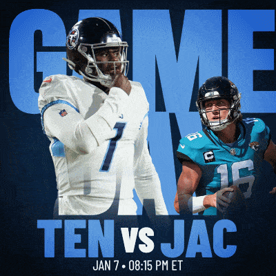 a poster for a football game between tennessee titans and jays