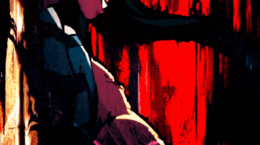 a close up of a person 's face with blood coming out of their mouth