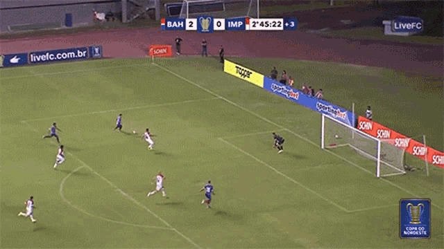 a soccer game is being played on livefc.com