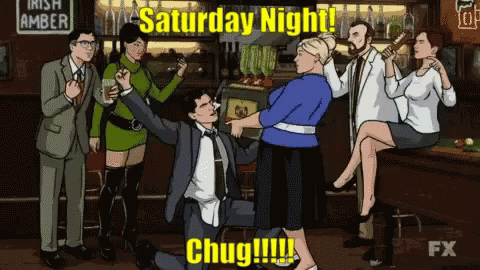 Archer Saturday GIF - Archer Saturday Chug GIFs