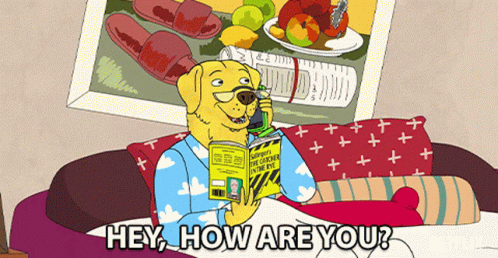Hey How Are You Mr Peanutbutter GIF